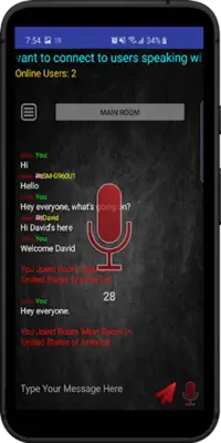 Talk Room, PTT Walkie Talkie android App screenshot 0